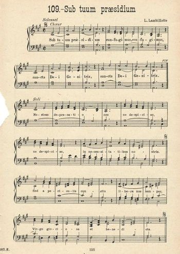 Seb tuum praesidium Partition gratuite